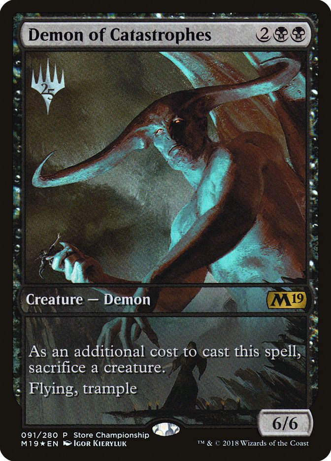 Demon of Catastrophes (Store Championship) (Full Art) - (Foil): Core Set 2019 Promos