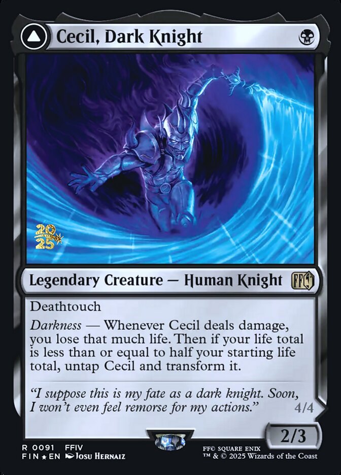 Cecil, Dark Knight // Cecil, Redeemed Paladin (Prerelease) (FINAL FANTASY) - (Foil): Final Fantasy Promos