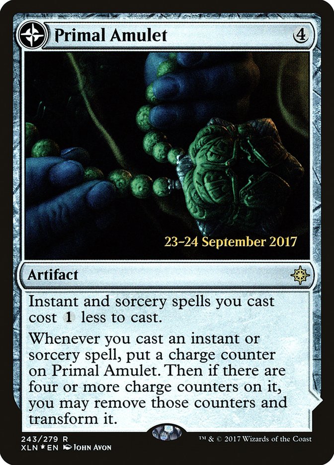 Primal Amulet // Primal Wellspring (Prerelease) (Ixalan) - (Foil): Ixalan Promos