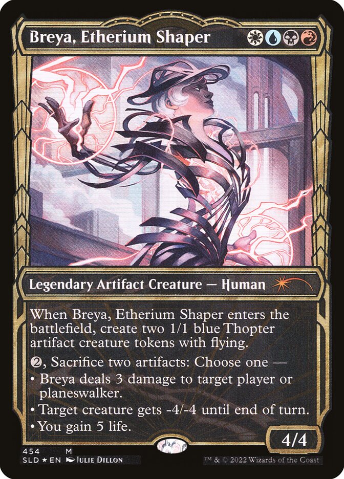 Breya, Etherium Shaper (Secret Lair) (Showcase) (Gilded Foil) - (Foil)