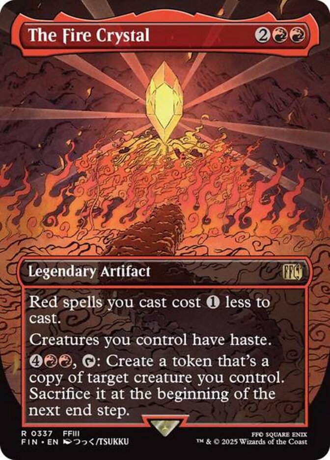 The Fire Crystal (Borderless) - (Foil): Final Fantasy