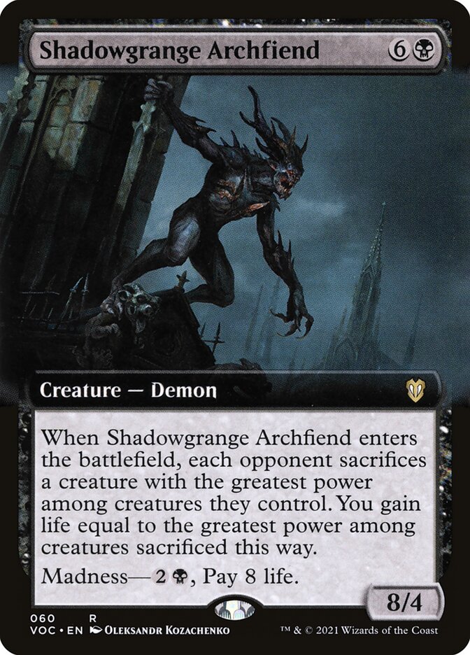 Shadowgrange Archfiend (Extended Art): Crimson Vow Commander
