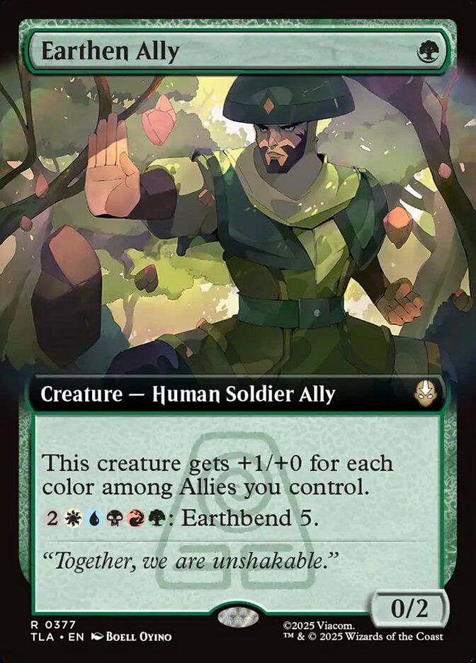 Earthen Ally (Extended Art) - (Foil): Avatar: The Last Airbender