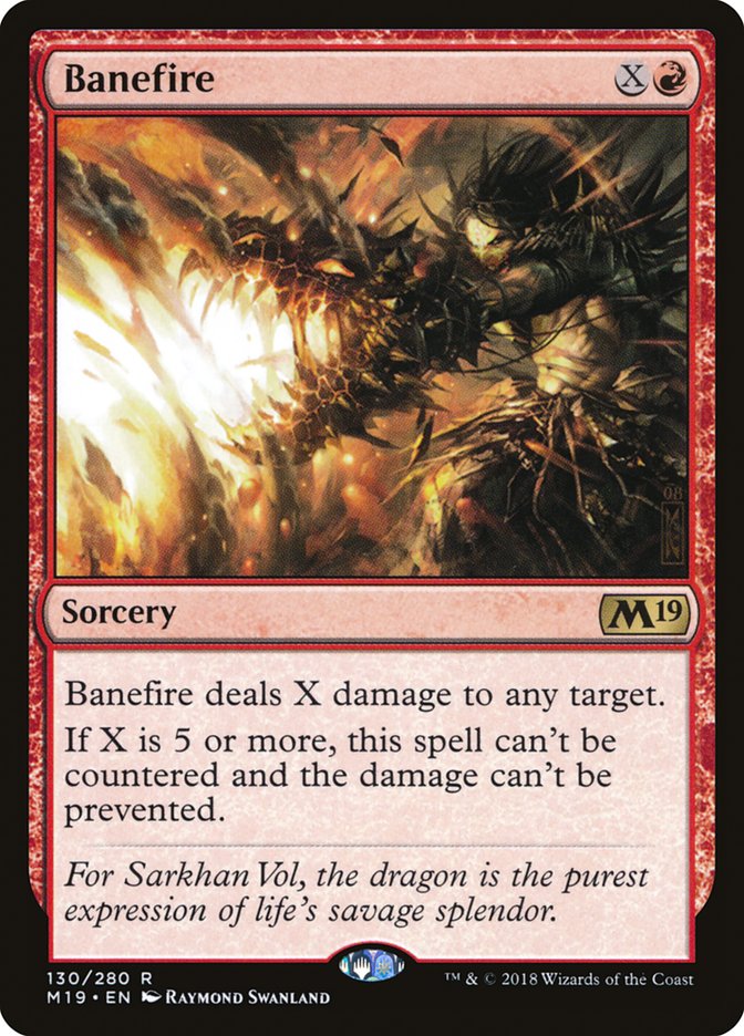 Banefire - (Foil): Core Set 2019
