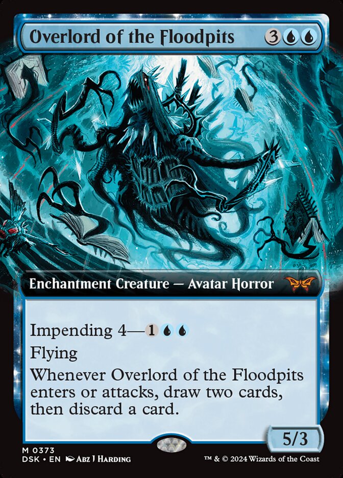 Overlord of the Floodpits (Extended Art) - (Foil): Duskmourn: House of Horror