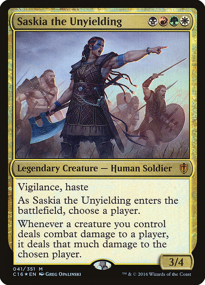 Saskia the Unyielding - (Foil): Commander 2016