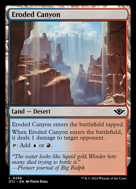 Eroded Canyon - (Foil): Outlaws of Thunder Junction