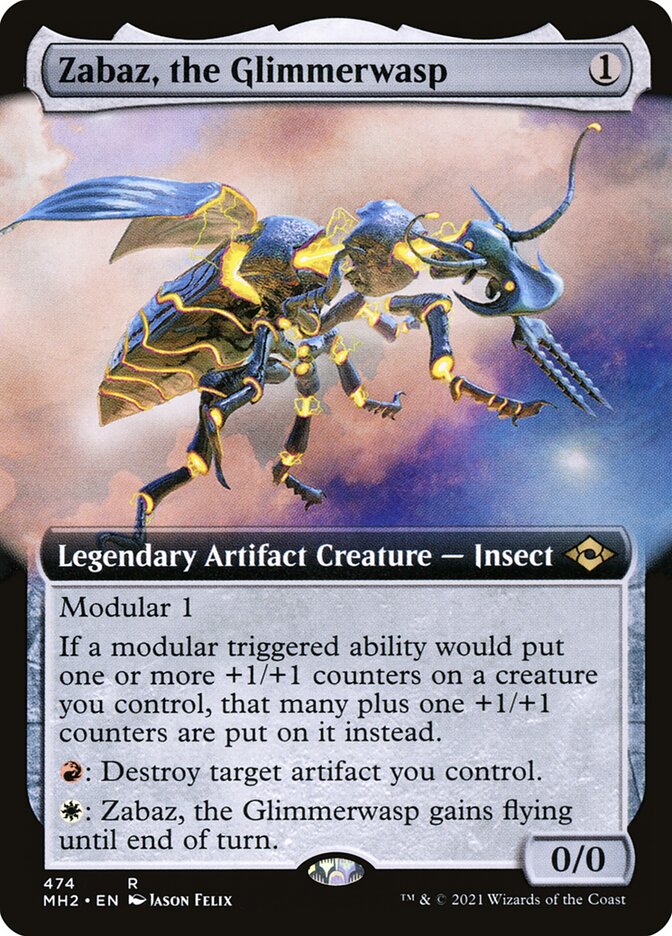 Zabaz, the Glimmerwasp (Extended Art): Modern Horizons 2