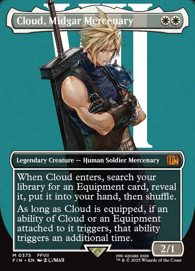 Cloud, Midgar Mercenary (#375) (Borderless): Final Fantasy