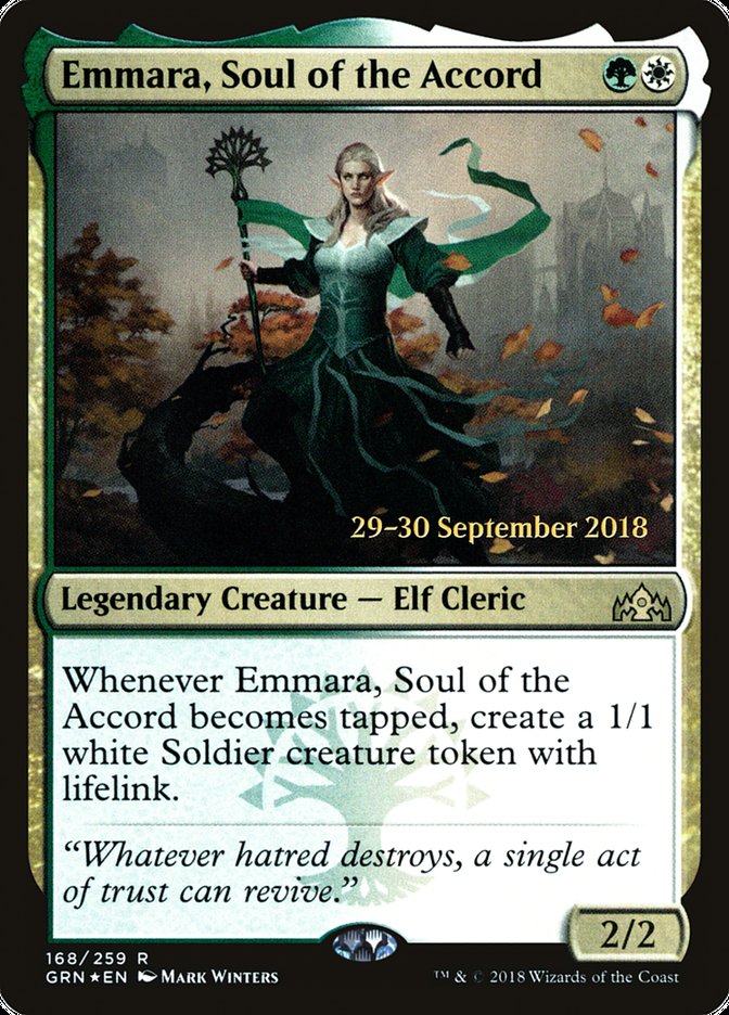 Emmara, Soul of the Accord (Prerelease) (Guilds of Ravnica) - (Foil): Guilds of Ravnica Promos