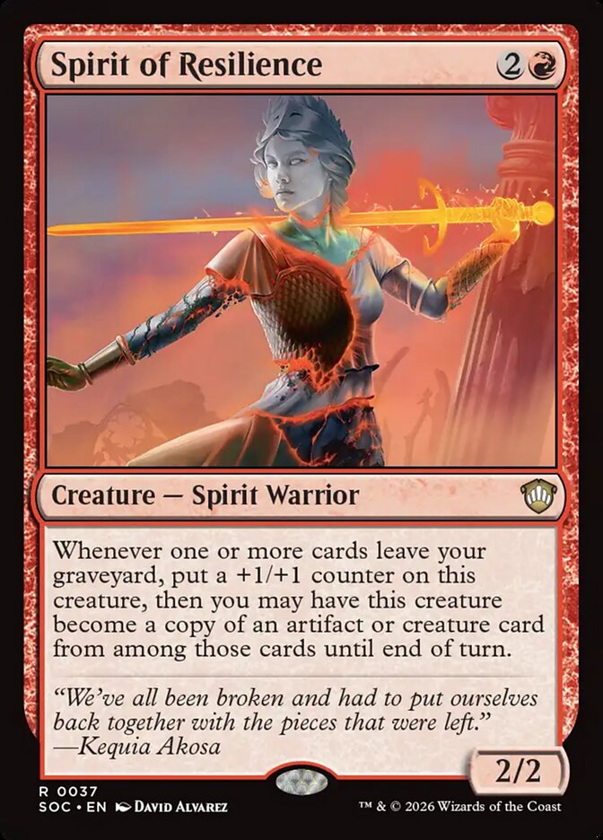 Spirit of Resilience: Secrets of Strixhaven Commander