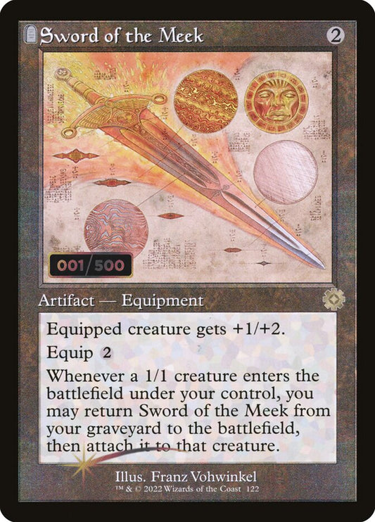 Sword of the Meek (#122) (Retro Frame) - (Foil): The Brothers' War Retro Artifacts