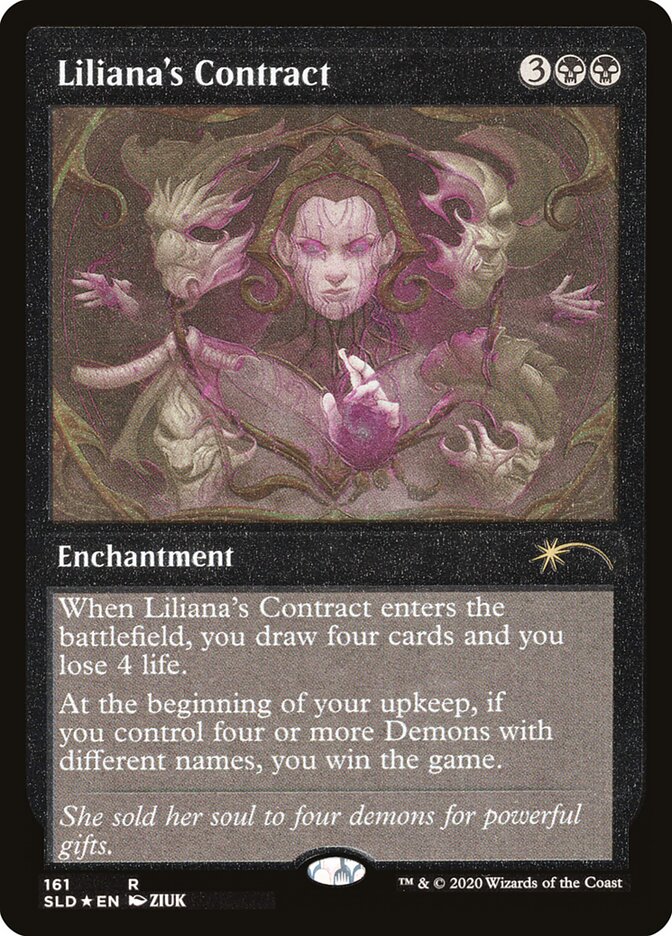 Liliana's Contract (Secret Lair) (#161) (Foil Etched) - (Foil): Secret Lair Drop