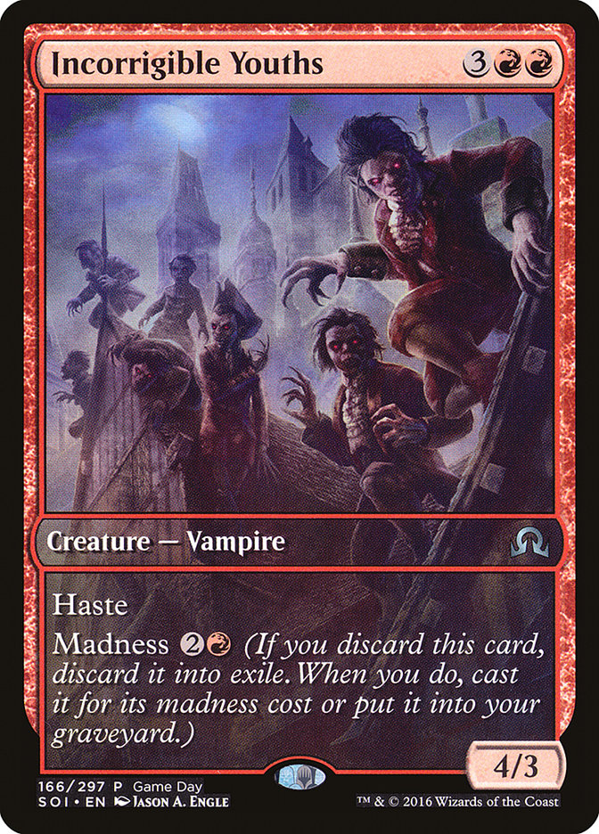 Incorrigible Youths (Game Day) (Full Art): Shadows over Innistrad Promos