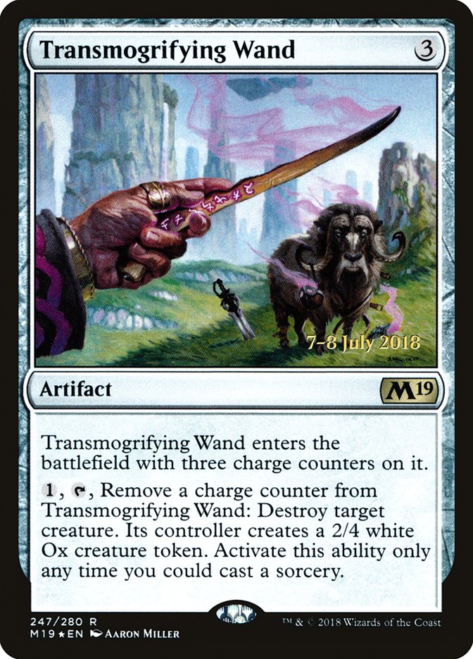 Transmogrifying Wand (Prerelease) (Core Set 2019) - (Foil): Core Set 2019 Promos