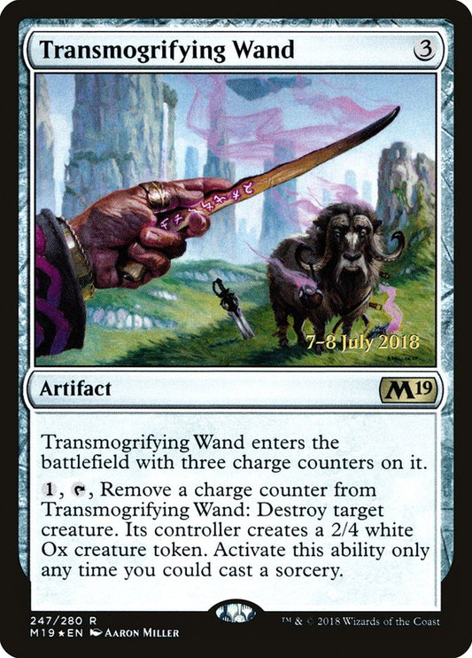 Transmogrifying Wand (Prerelease) (Core Set 2019) - (Foil): Core Set 2019 Promos