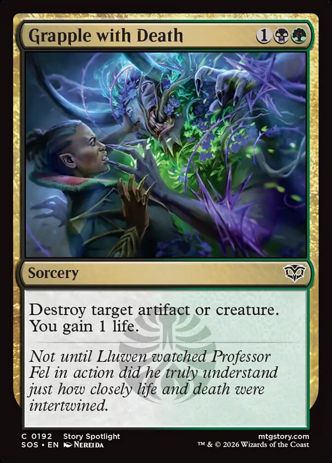 Grapple with Death - (Foil): Secrets of Strixhaven