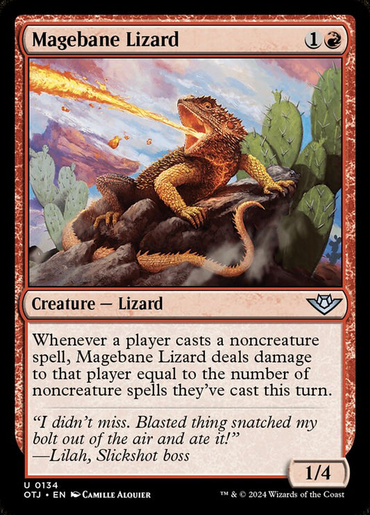 Magebane Lizard - (Foil): Outlaws of Thunder Junction
