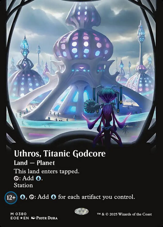 Uthros, Titanic Godcore (Borderless) (Galaxy Foil) - (Foil): Edge of Eternities