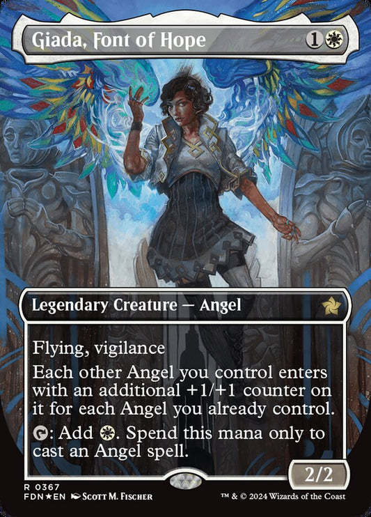 Giada, Font of Hope (Borderless) (Mana Foil) - (Foil): Foundations