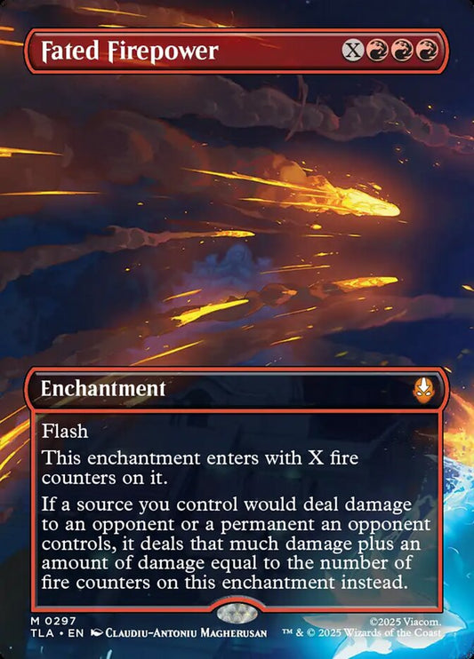 Fated Firepower (#297) (Borderless) - (Foil): Avatar: The Last Airbender