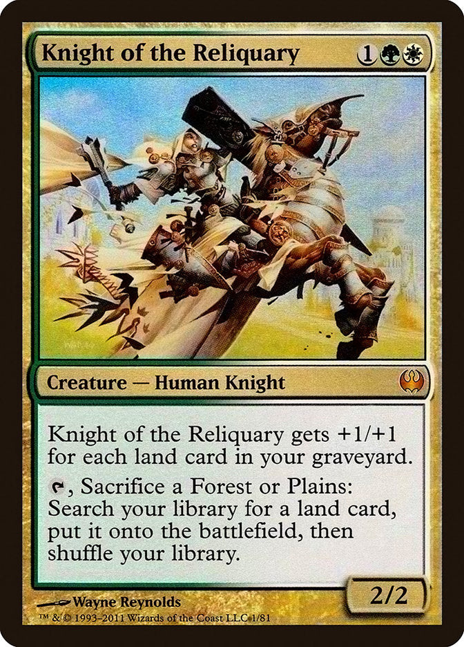 Knight of the Reliquary - (Foil): Duel Decks: Knights vs. Dragons
