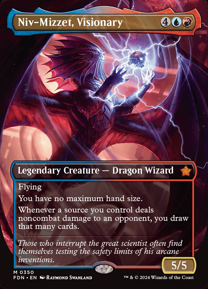 Niv-Mizzet, Visionary (Borderless) - (Foil): Foundations
