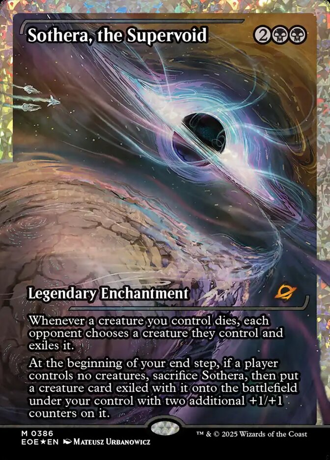 Sothera, the Supervoid (#386) (Showcase) (Fracture Foil) - (Foil): Edge of Eternities