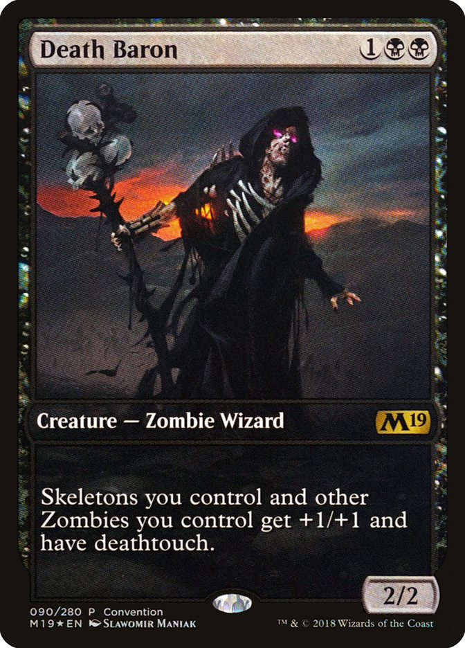 Death Baron (Convention) - (Foil): Core Set 2019 Promos