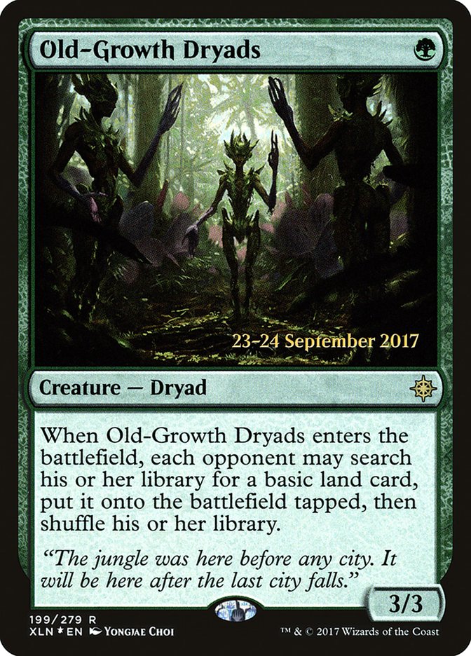 Old-Growth Dryads (Prerelease) (Ixalan) - (Foil): Ixalan Promos