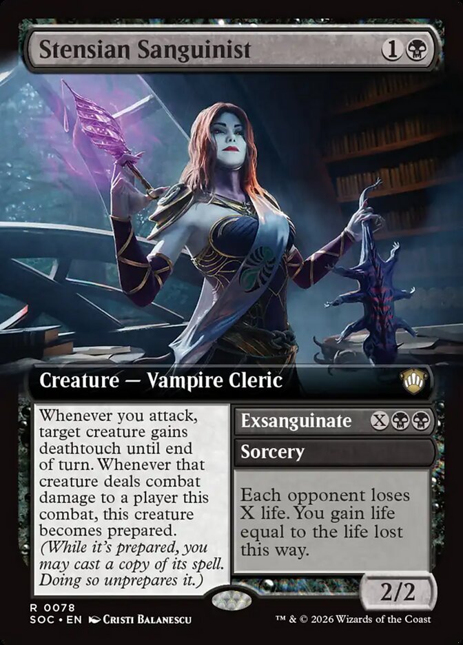 Stensian Sanguinist // Exsanguinate: Secrets of Strixhaven Commander