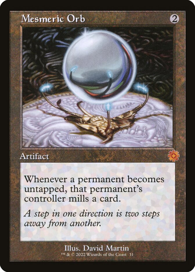 Mesmeric Orb (#031) (Retro Frame) - (Foil): The Brothers' War Retro Artifacts