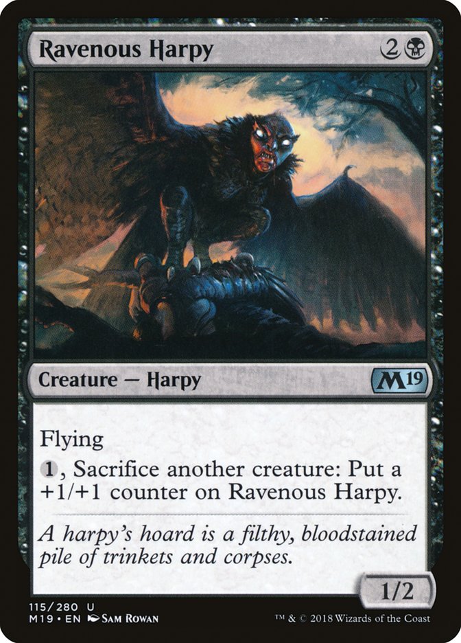 Ravenous Harpy - (Foil): Core Set 2019