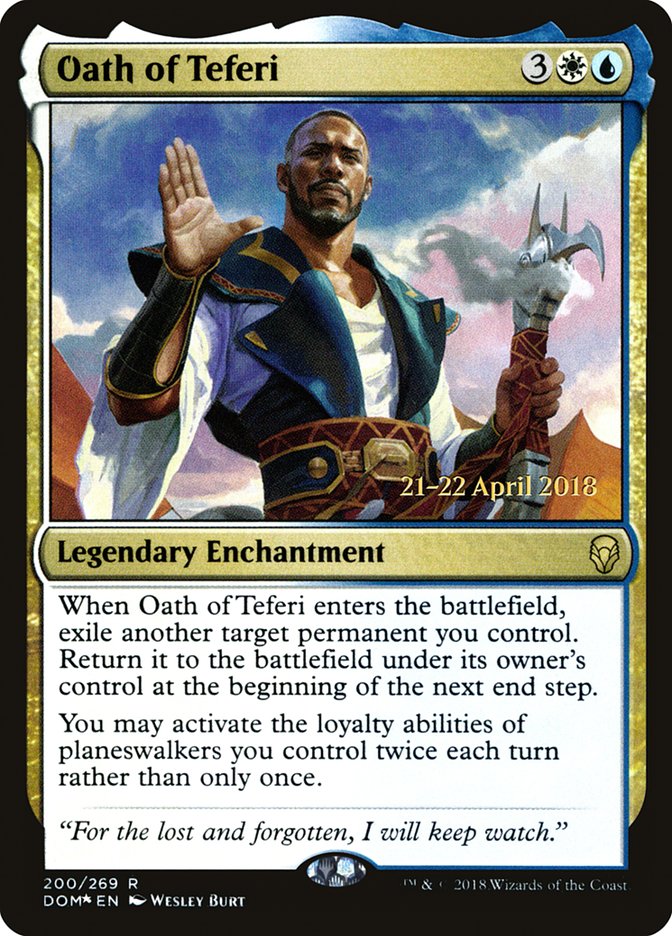Oath of Teferi (Prerelease) (Dominaria) - (Foil): Dominaria Promos