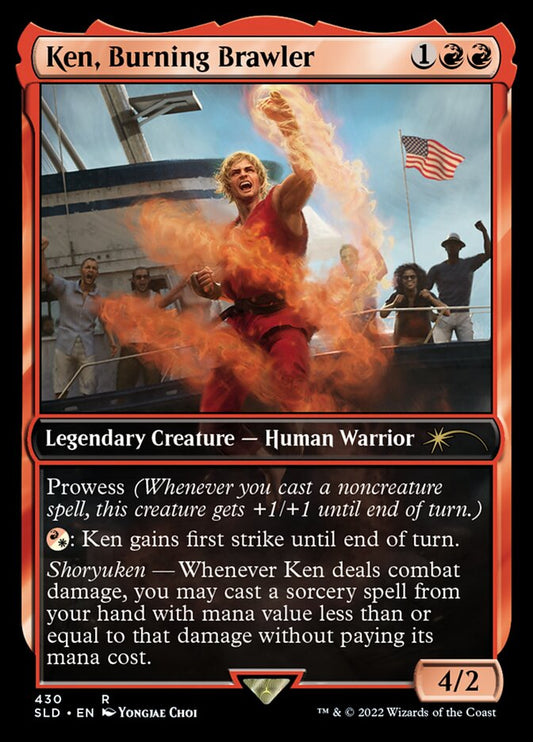 Ken, Burning Brawler (Street Fighter) (Secret Lair) (Full Art) - (Foil)
