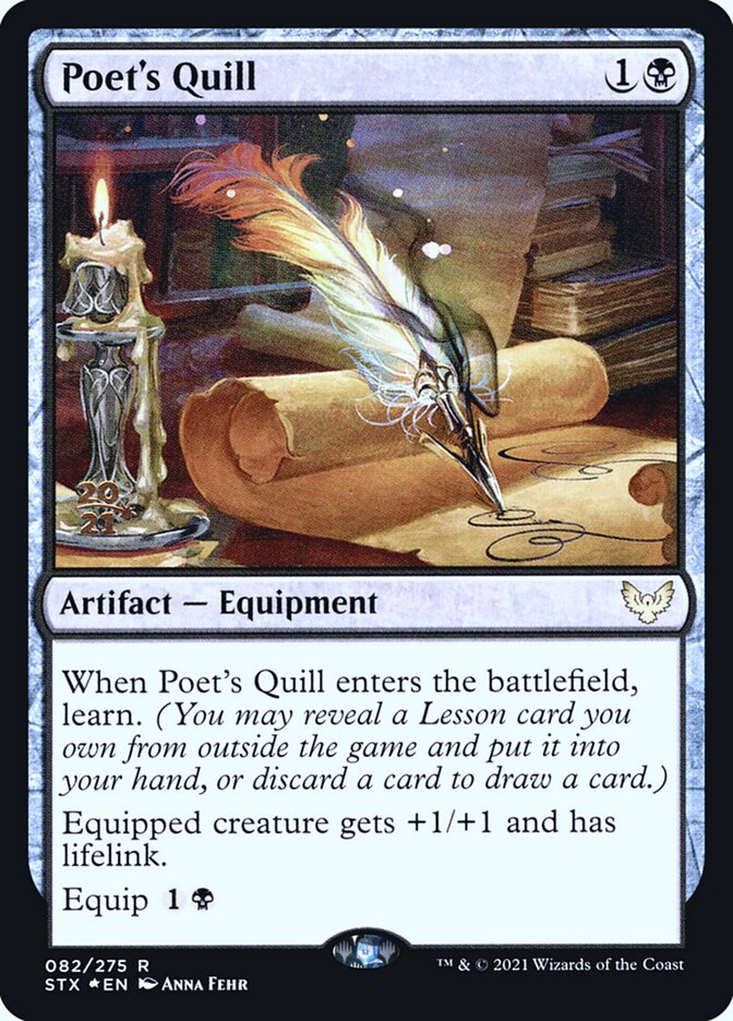 Poet's Quill - (Foil): Strixhaven: School of Mages Promos