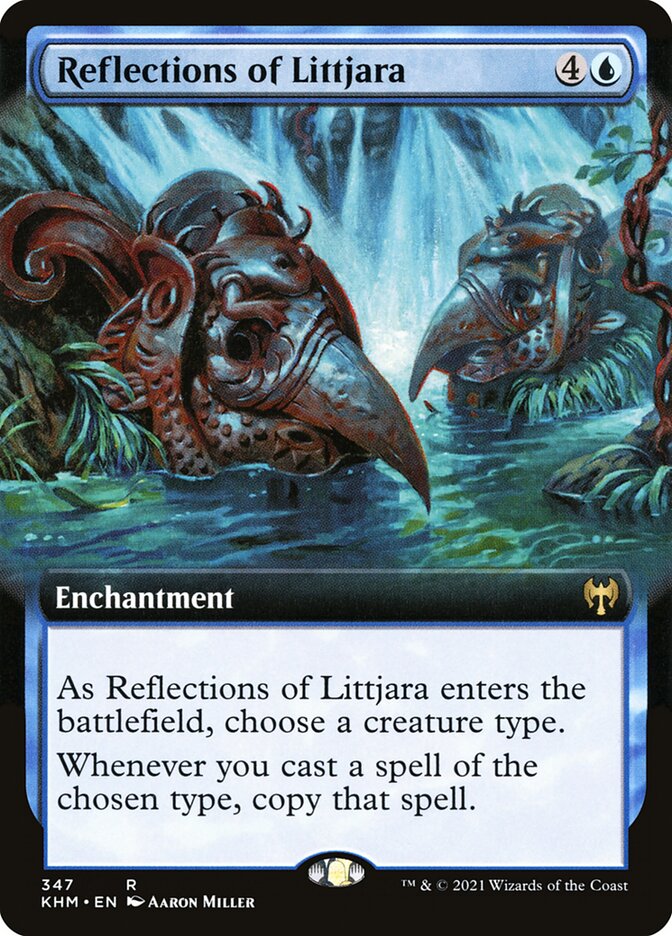 Reflections of Littjara (Extended Art) - (Foil): Kaldheim