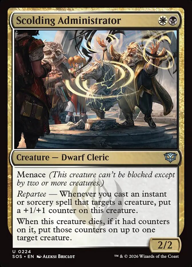 Scolding Administrator - (Foil): Secrets of Strixhaven