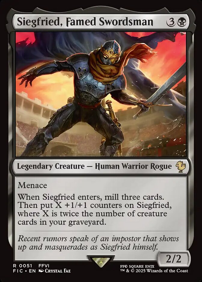 Siegfried, Famed Swordsman: Final Fantasy Commander