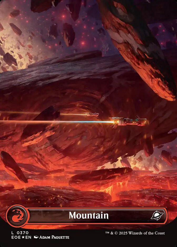 Mountain (#370) (Borderless) (Galaxy Foil) - (Foil): Edge of Eternities