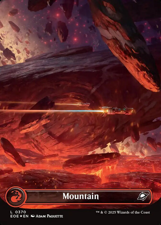 Mountain (#370) (Borderless) (Galaxy Foil) - (Foil): Edge of Eternities