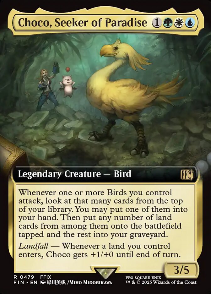 Choco, Seeker of Paradise (#479) (Extended Art) - (Foil): Final Fantasy