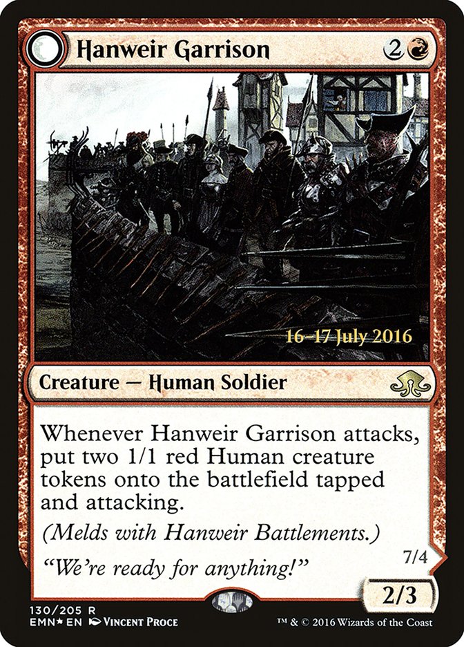 Hanweir Garrison // Hanweir, the Writhing Township (Bottom) (Prerelease) (Eldritch Moon) - (Foil): Eldritch Moon Promos