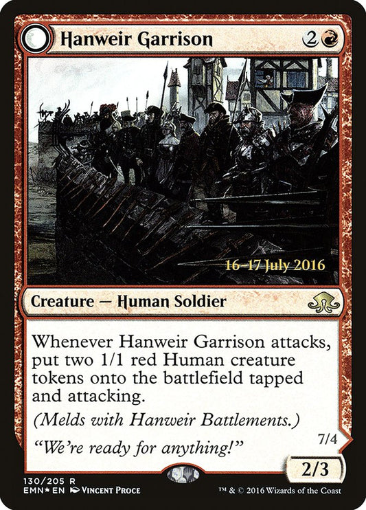 Hanweir Garrison // Hanweir, the Writhing Township (Bottom) (Prerelease) (Eldritch Moon) - (Foil): Eldritch Moon Promos