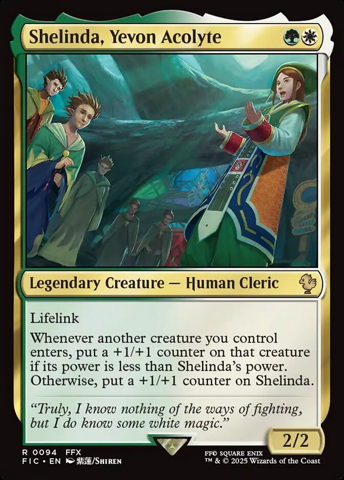 Shelinda, Yevon Acolyte (Surge Foil) - (Foil): Final Fantasy Commander