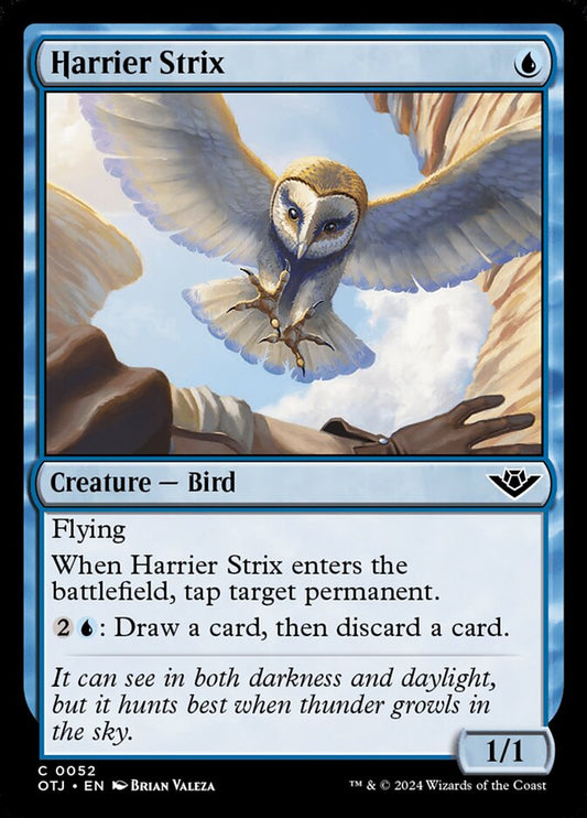 Harrier Strix - (Foil): Outlaws of Thunder Junction