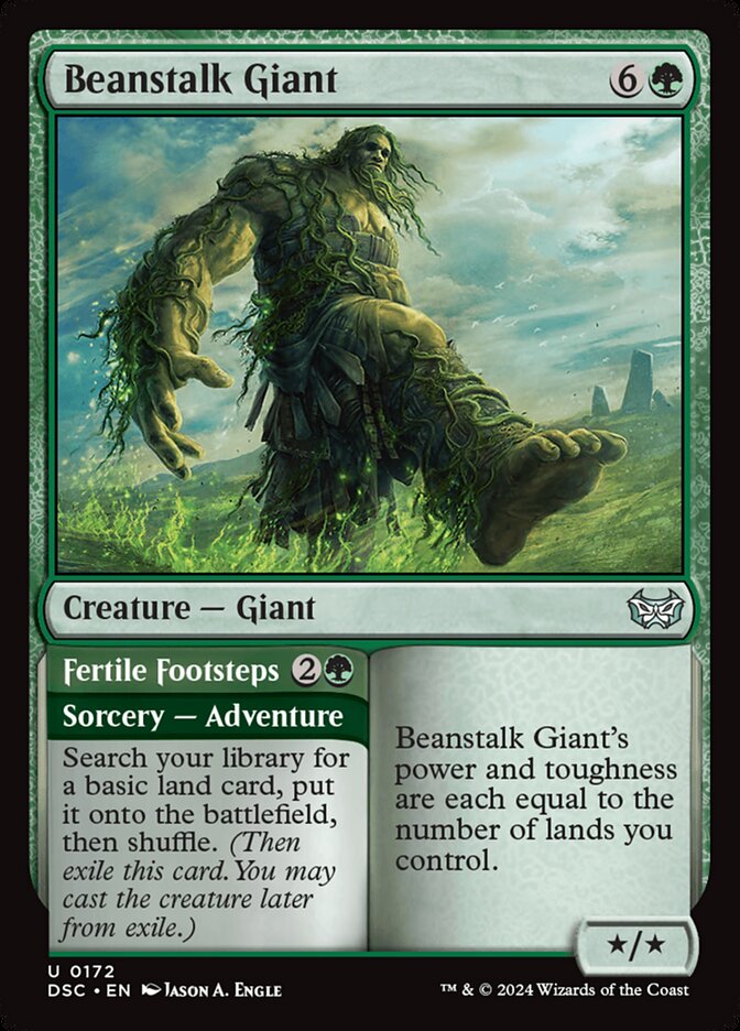 Beanstalk Giant // Fertile Footsteps: Duskmourn: House of Horror Commander