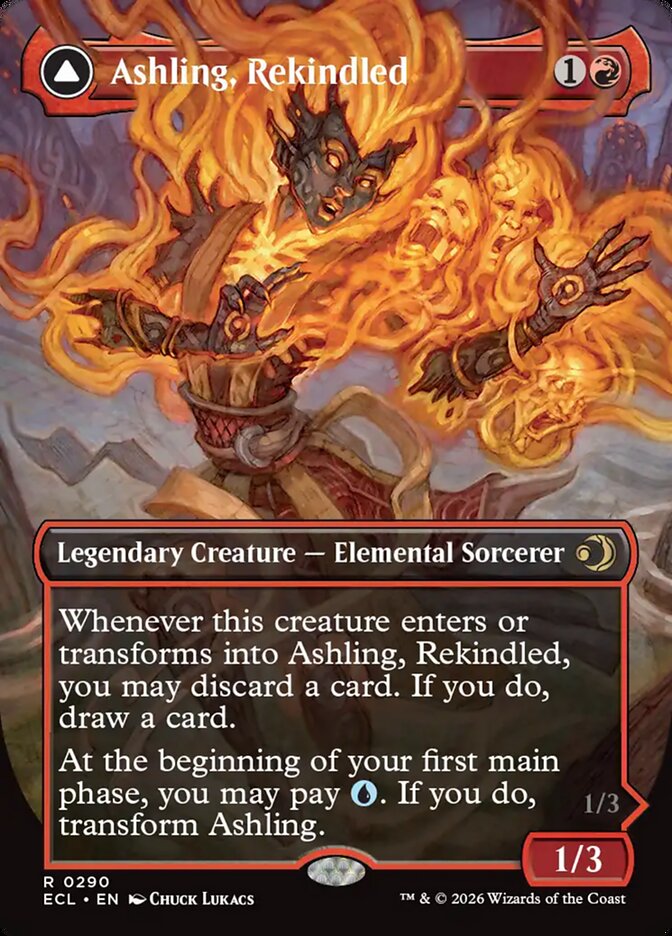 Ashling, Rekindled // Ashling, Rimebound - (Foil): Lorwyn Eclipsed
