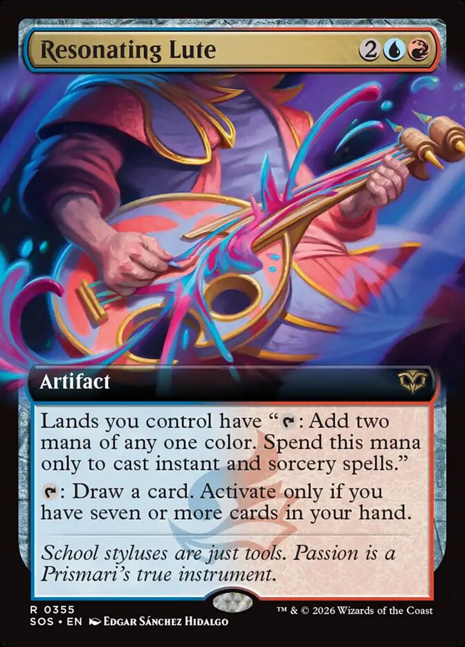 Resonating Lute - (Foil): Secrets of Strixhaven