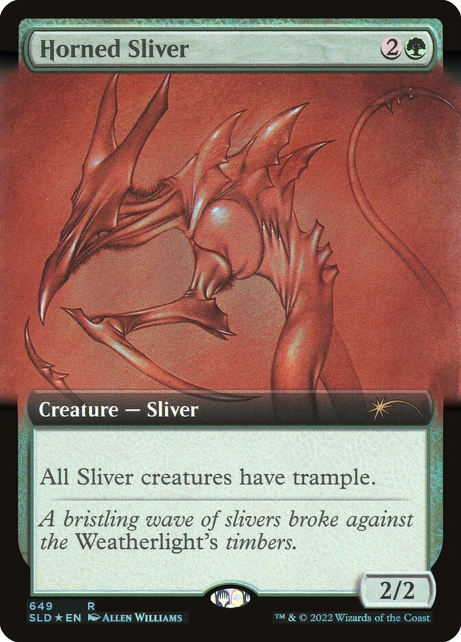 Horned Sliver (Secret Lair) (Extended Art) - (Foil)